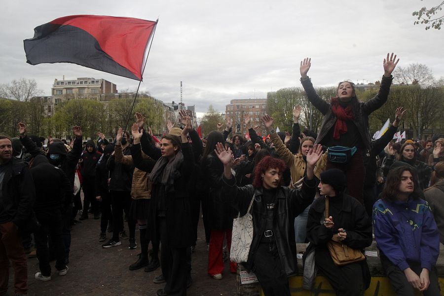 Protestas contra la reforma de pensiones en Lille