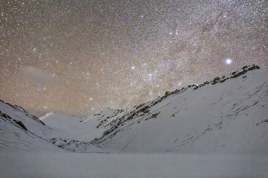 Imagen del glaciar Zapadnyy Suek en Naryn (Kirguistán).