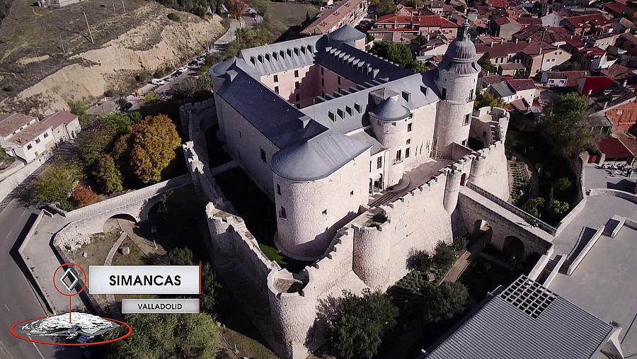 Vista aérea del Castillo de Simancas en Valladolid