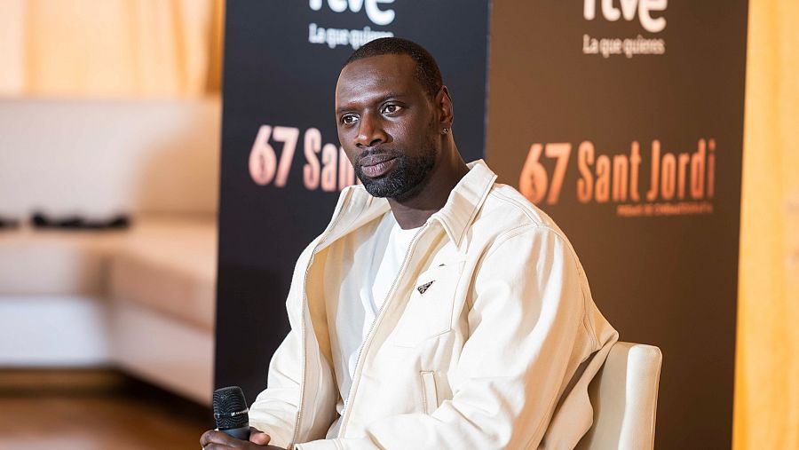 Omar Sy en un moment de la roda de premsa dels Premis Sant Jordi