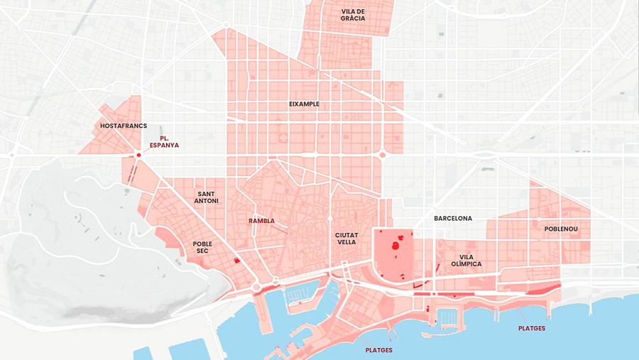 Zona 1 del PEUAT: els barris de Barcelona que concentren més habitatges turístics