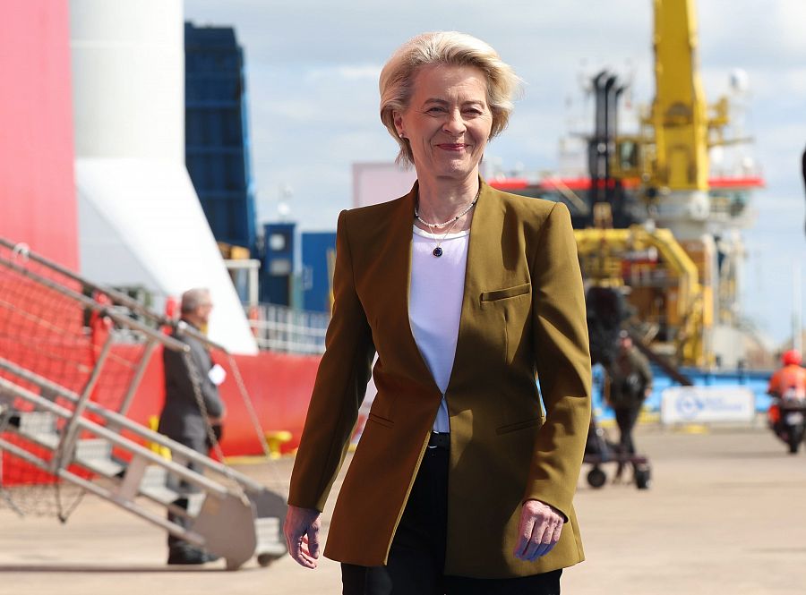 La presidenta de la Comisión Europea, Ursula von der Leyen, en Bélgica