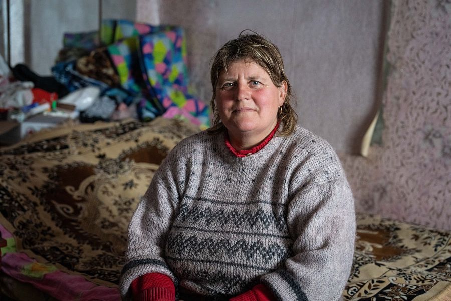 Natalia y su marido Valeriy decidieron huir de su casa ante los incesantes bombardeos