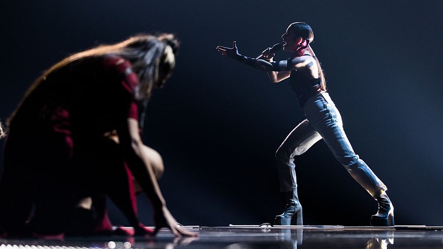 Blanca Paloma durante el ensayo de este jueves