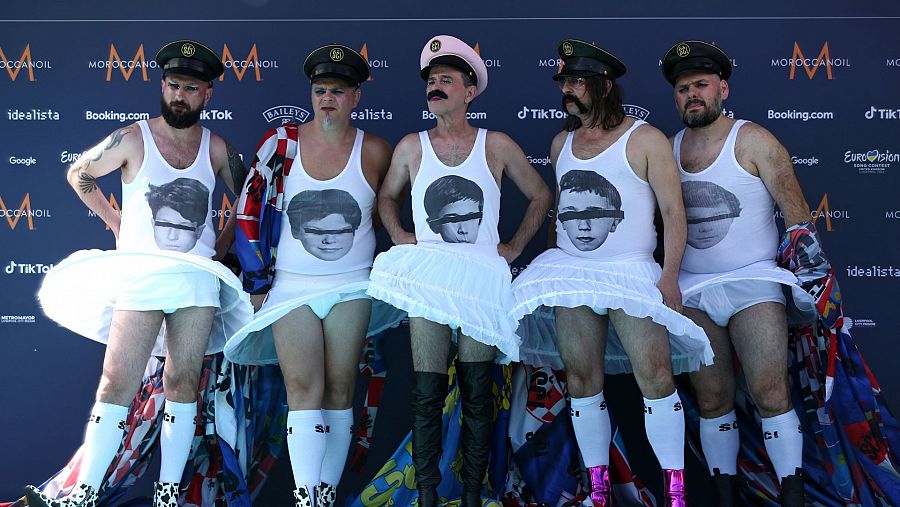 Los representantes de Croacia en el Liverpool Opening Ceremony