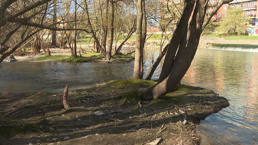 El río Arga a su paso por Pamplona