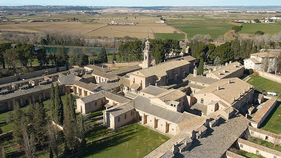 Vista área del Monasterio de Aula Dei de Zaragoza