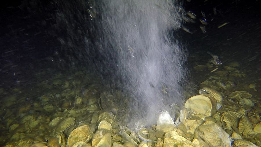 Una fuga de metano de una plataforma petrolífera en el lecho marino del Mar del Norte