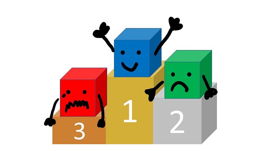 Podium de dados no transitivos