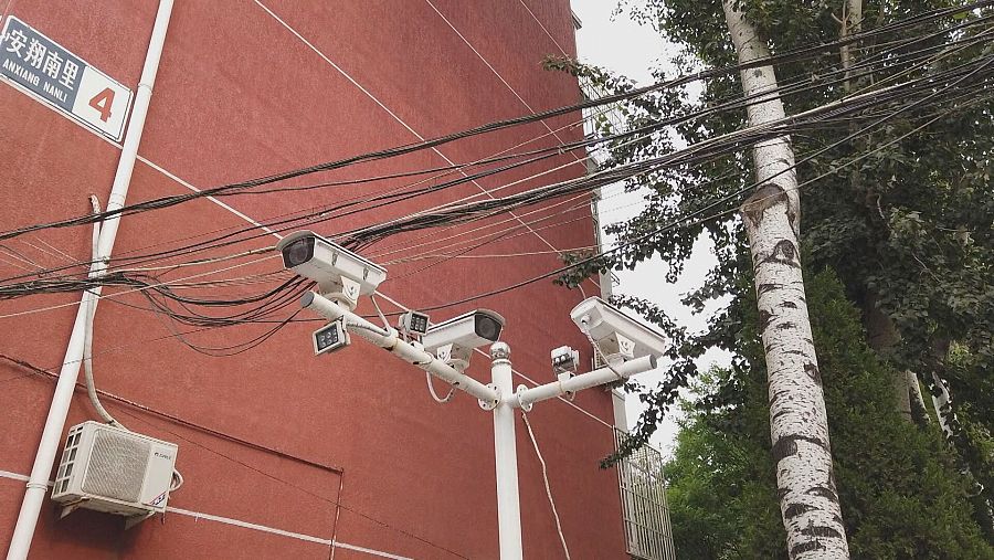 Cámaras en una calle de Pekín