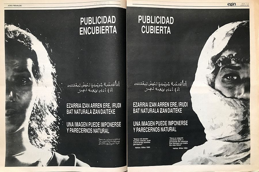 En el festival Bideoaldía de 1990 Josu Rekalde participó con Publicidad (en)cubierta (1990)