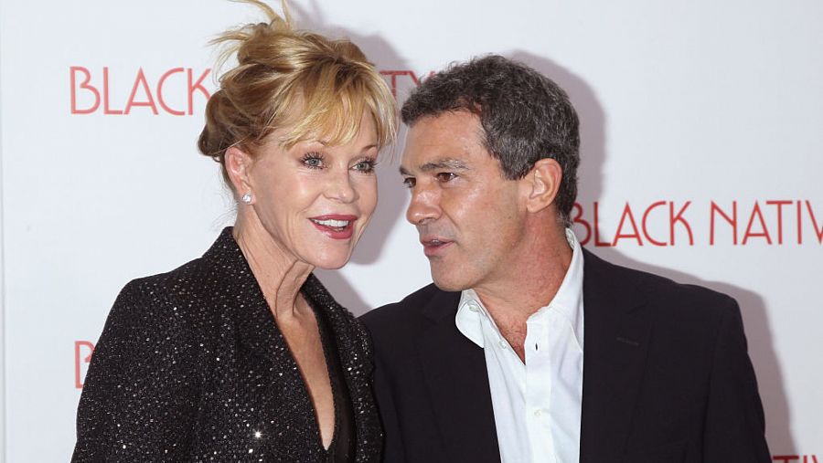 El actor Antonio Banderas junto a su ex mujer, la actriz Melanie Griffith