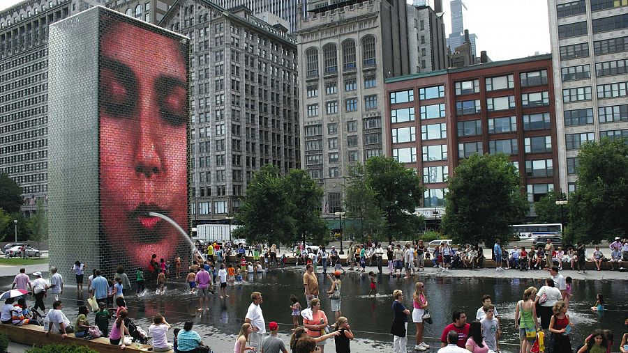 Crown Fountain es un homenaje muy especial a la gente de Chicago