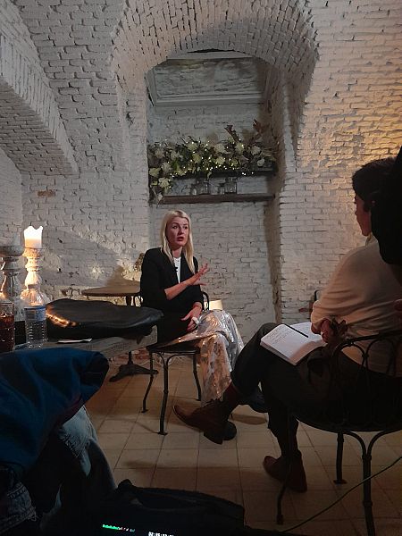 Laura Sánchez, durante la entrevista