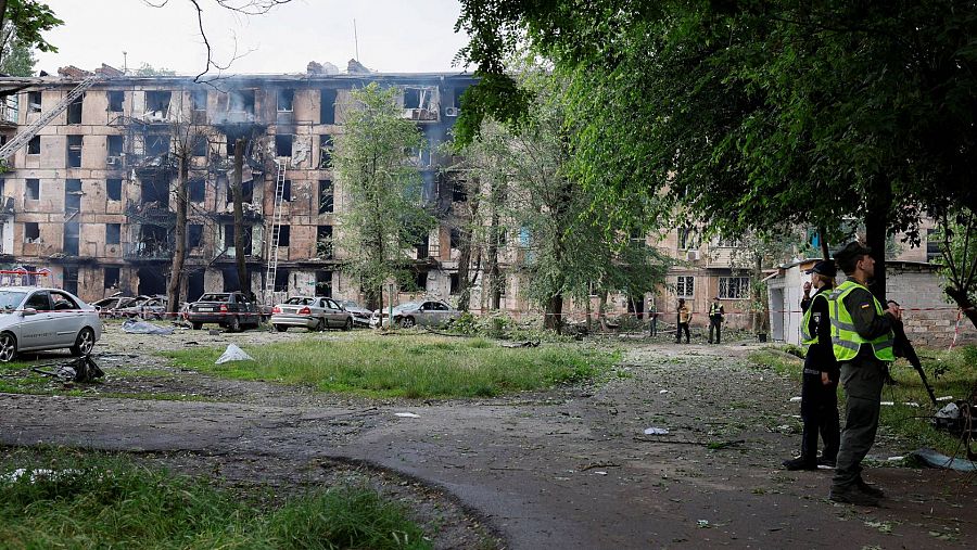 Edificio de viviendas bombardeado por Rusia en Krivói Rog, en la región de Dnipropetrovsk. REUTERS/Alina Smutko