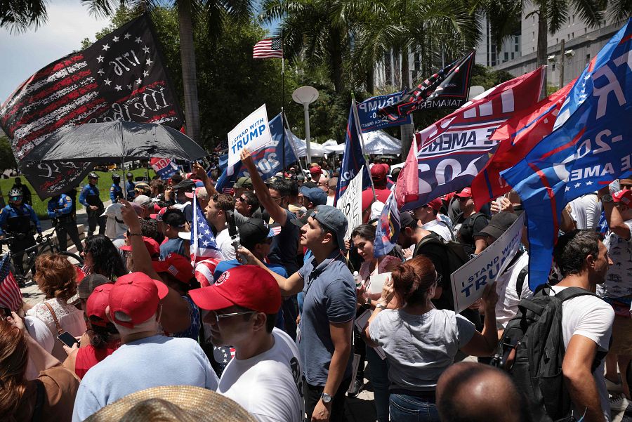 Trump, detenido en Miami para escuchar la acusación por el caso de los documentos clasificados