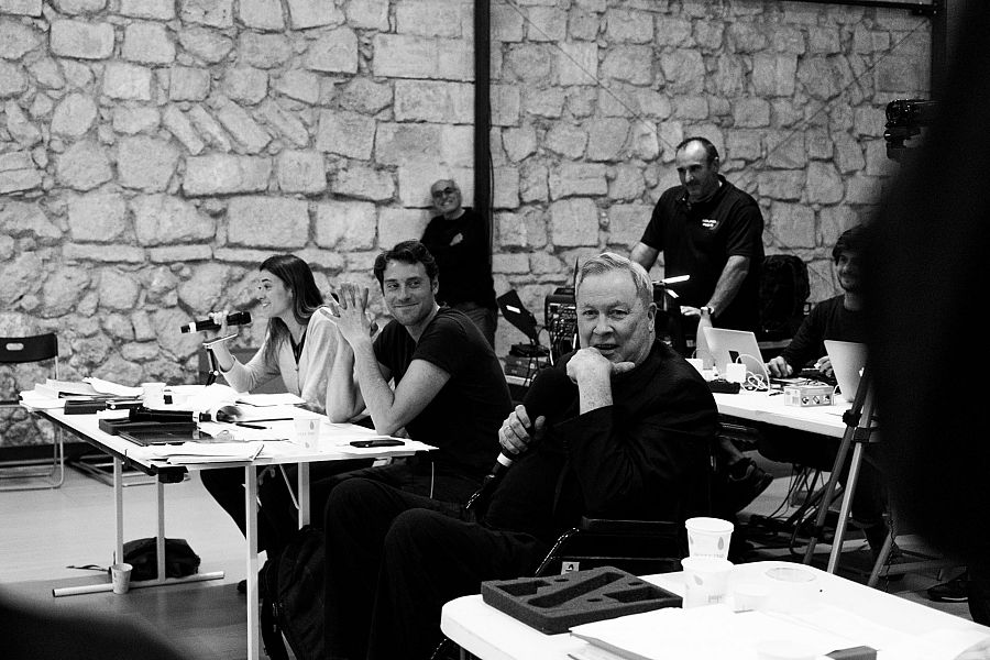 Robert Wilson y su equipo durante los ensayos en Es Baluard Museo.