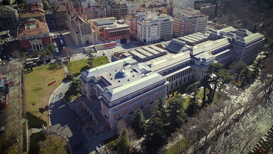 Museo del Prado a vista de dron