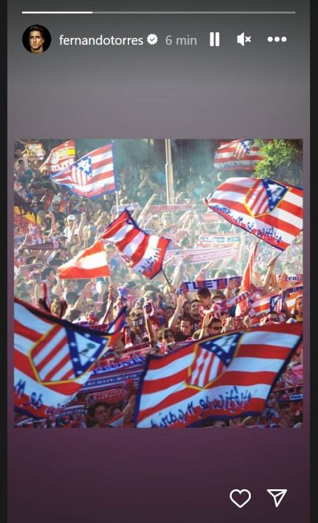 Hisotria que ha publicado Fernando Torres en su instragram.