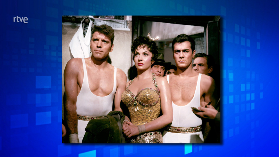 Fotograma de la película 'Trapecio' protagonizada por Gina Lollobrigida, Tony Curtis y Burt Lancaster.