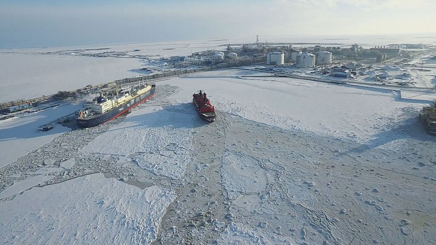 Planta de gas en la península de Yamal en el Ártico ruso