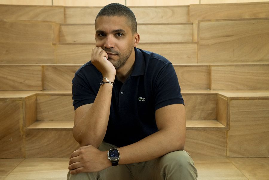 El periodista argelino y representante de RSF en el norte de África, Khaled Drareni, en Madrid