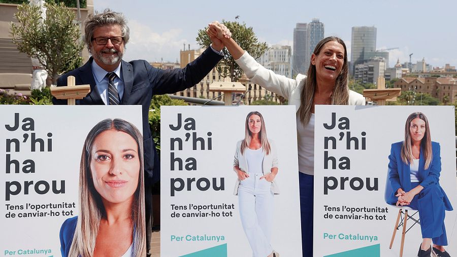 Miriam Nogueras i Antoni Castellà presenten el cartell de campanya