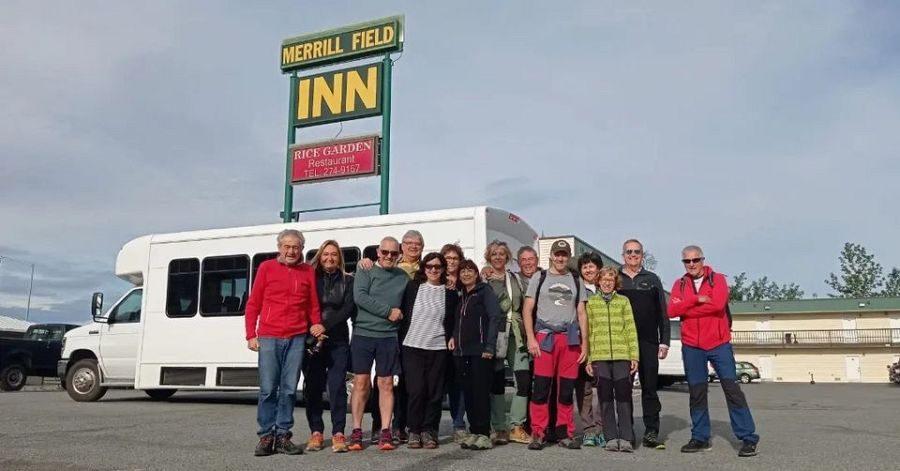 Una de les darreres imatges de Jaume Sañé, a principis de mes, en arribar a Alaska amb el grup, publicada per ell a xarxes