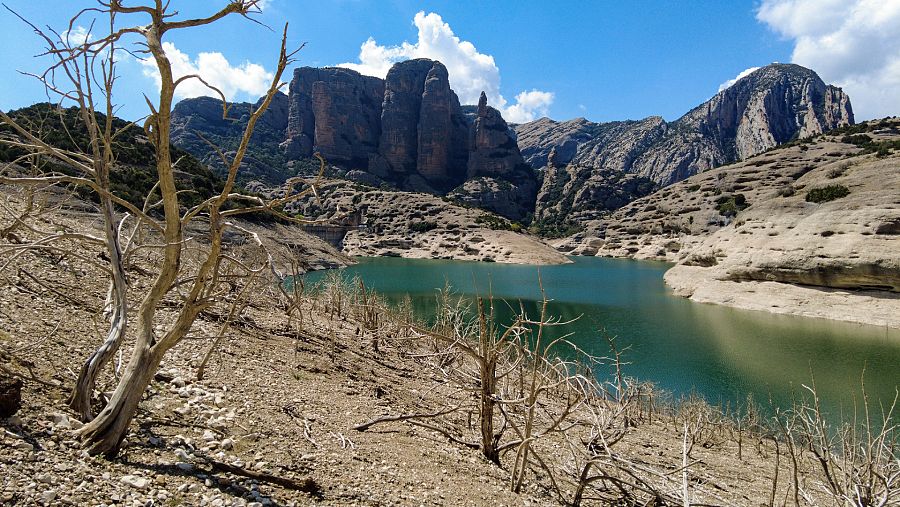 Imagen reciente del embalse de Vadiello, situado en Huesca.