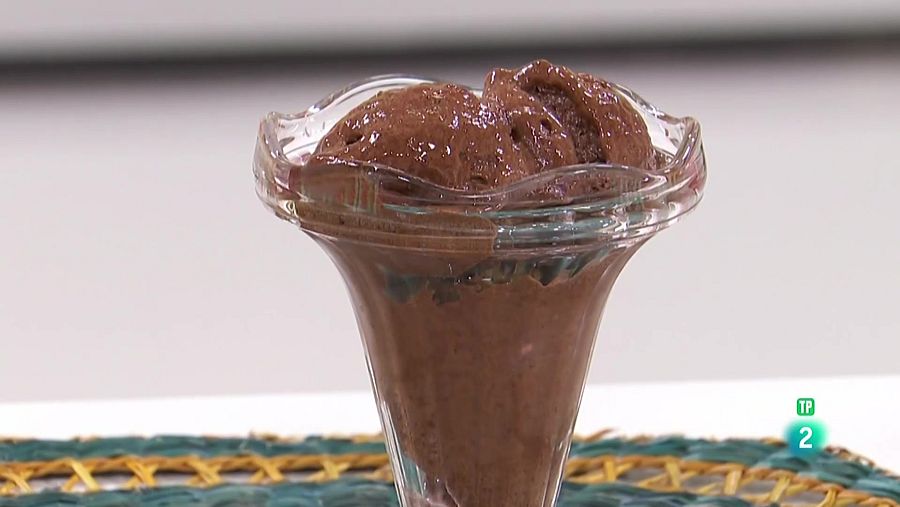 Receta de helado de cacao y plátano