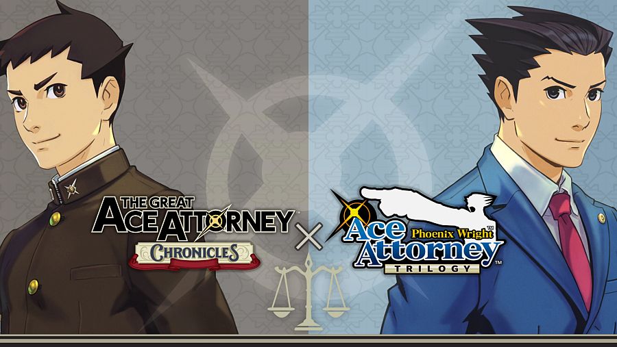 Arte promocional de la saga Ace Attorney