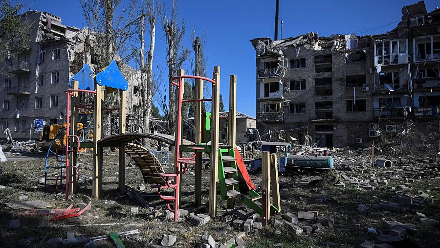 Edificios dañados tras el bombardeo de este lunes en Pokrovsk, región de Donetsk, Ucrania. REUTERS/Viacheslav Ratynskyi