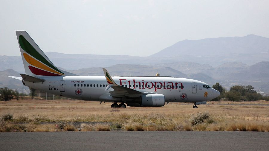 Avión de las líneas aéreas de Etiopía