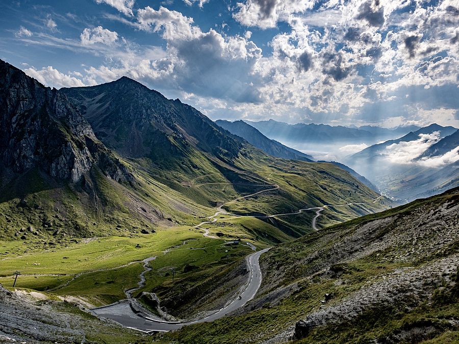 Vista panorámica de las montañas desde el Tourmalet