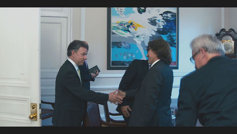 Jordi Raich con el expresidente de Colombia, Juan Manuel Santos