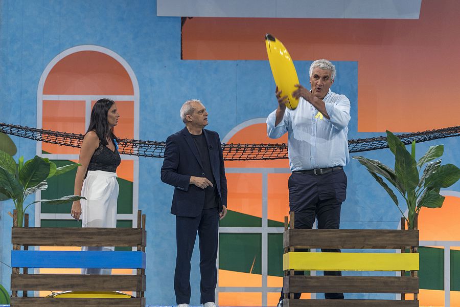 Ramón García y Fernando Romay, en otro momento del programa