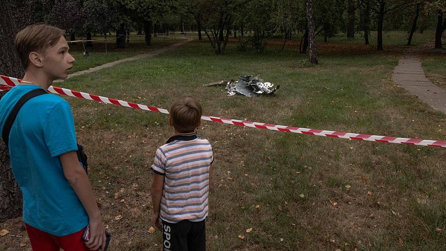 Restos de un misil en Kiev. Foto: Roman Pilipey / AFP