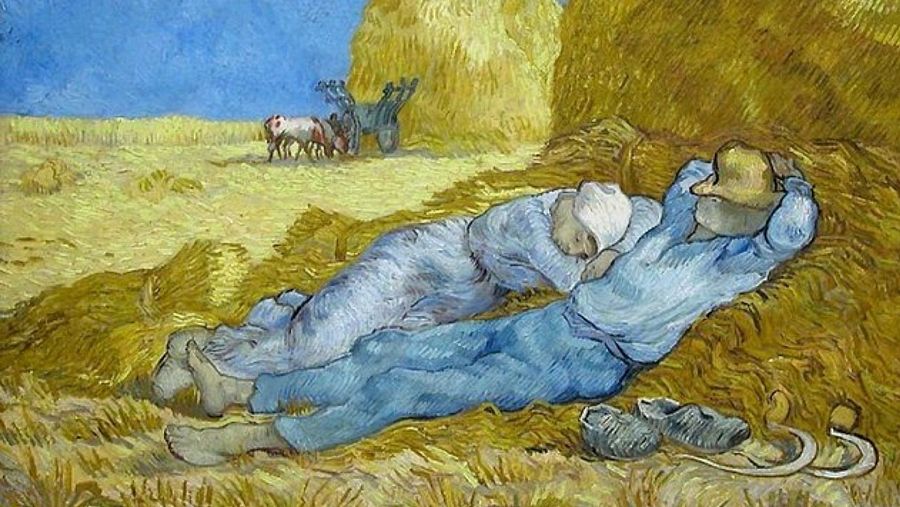 'La sieste' de Vincent Van Gogh retrató a dos amantes durmiendo a medio día
