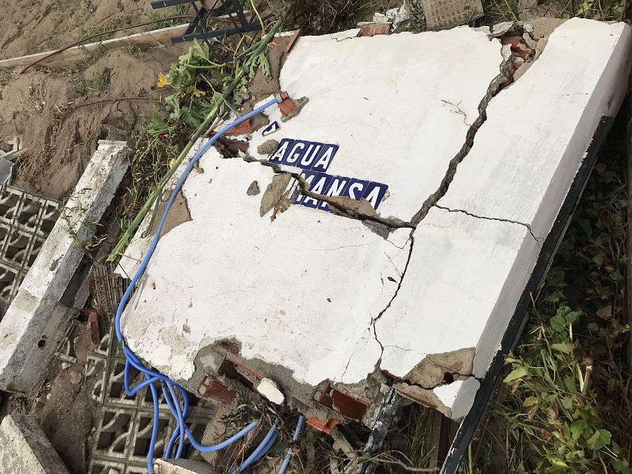 El muro de la casa llamada 