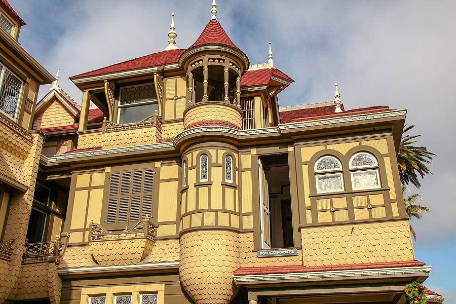 California, USA-December 12,2018:Outside Winchester house is ghost house most famous in California,usa