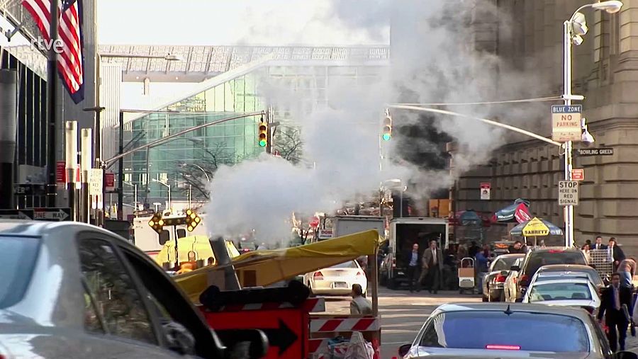 Vapor en las calles de Nueva York