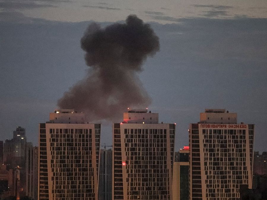 Vista de Kiev tras el ataque con misiles rusos el 21 de septiembre de 2023
