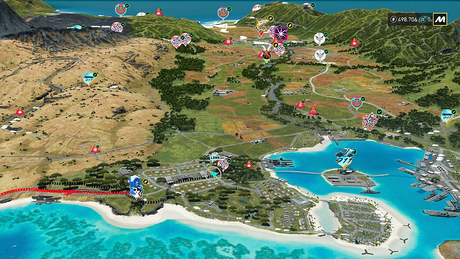 Pantallazo del mapa del videojuego 'The Crew Motorfest'