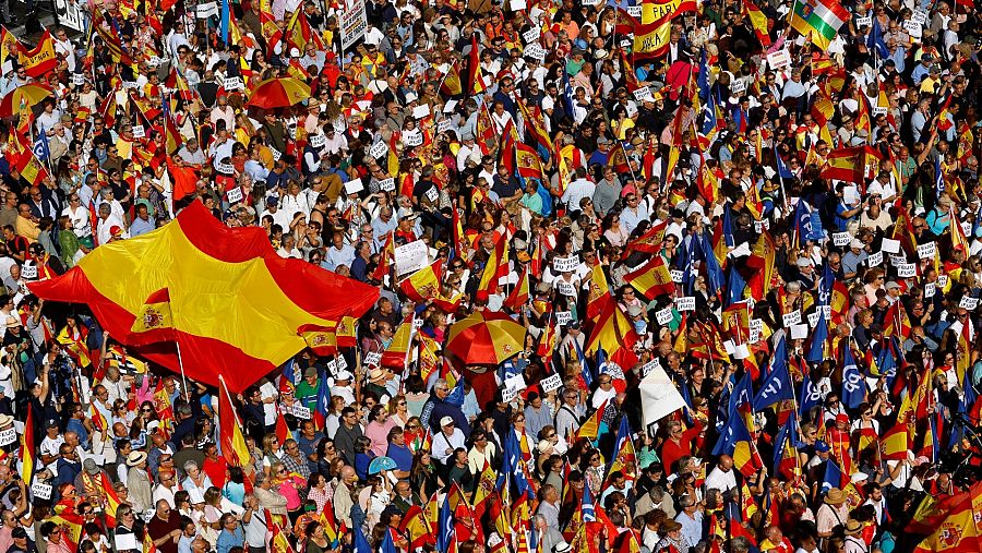 El PP moviliza en Madrid a miles de personas contra la amnistía