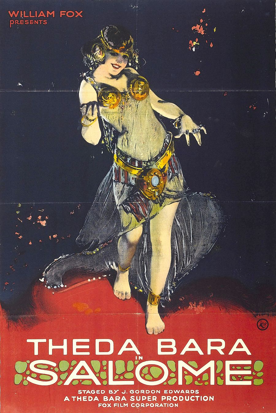 Cartel promocional de la película de 1918 'Salomé' con Theda Bara como protagonista