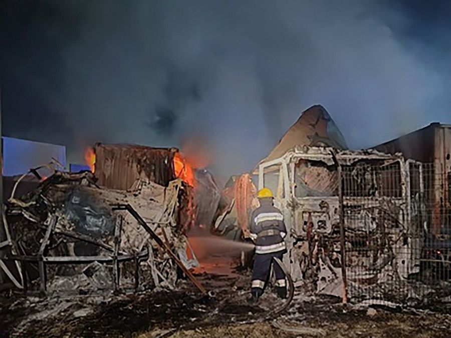 Vista de los daños ocasionados tras un bombardeo ruso en Odesa. 26 de septiembre de 2023. 