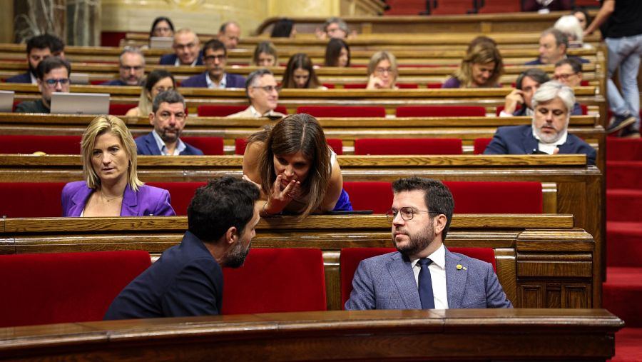 Ple del Parlament durant les votacions de les resolucions