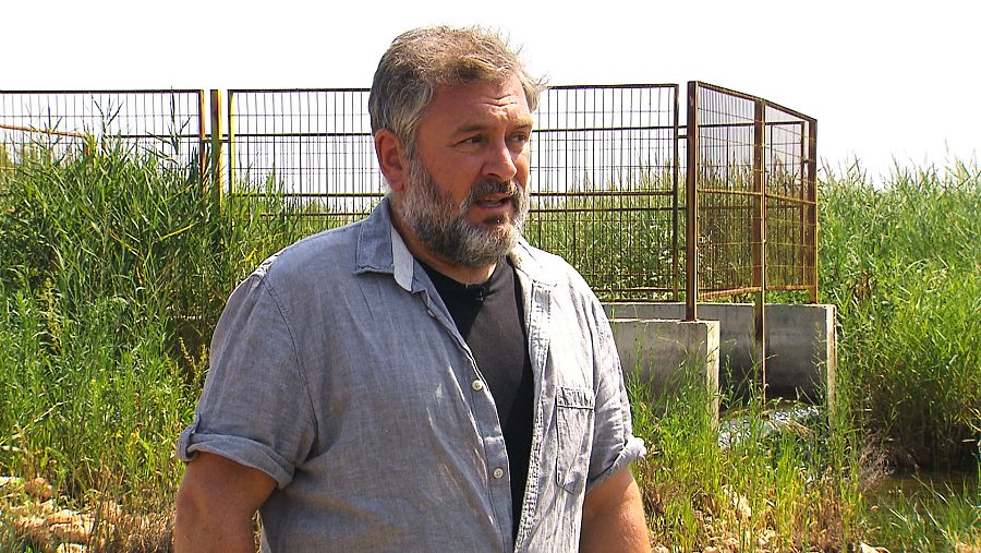 Salvador Sánchez Carrillo (CSIC) en la zona de la tubería manchega del Parque Nacional de Las Tablas de Daimiel