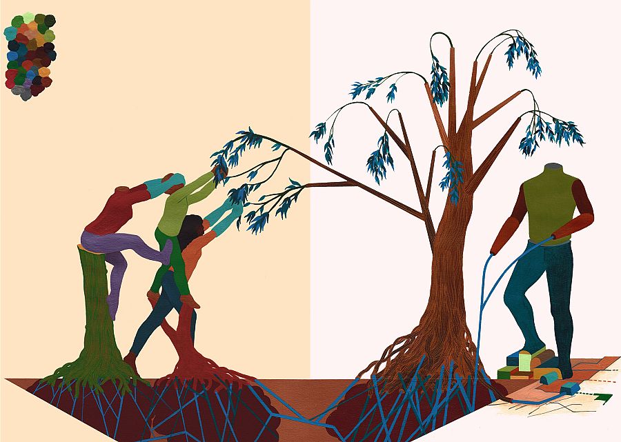 ¿De quién es esta crisis? (Otobong Nkanga, 2013)