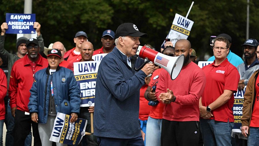 Joe Biden y su apoyo a la huelga del sindicato UAW